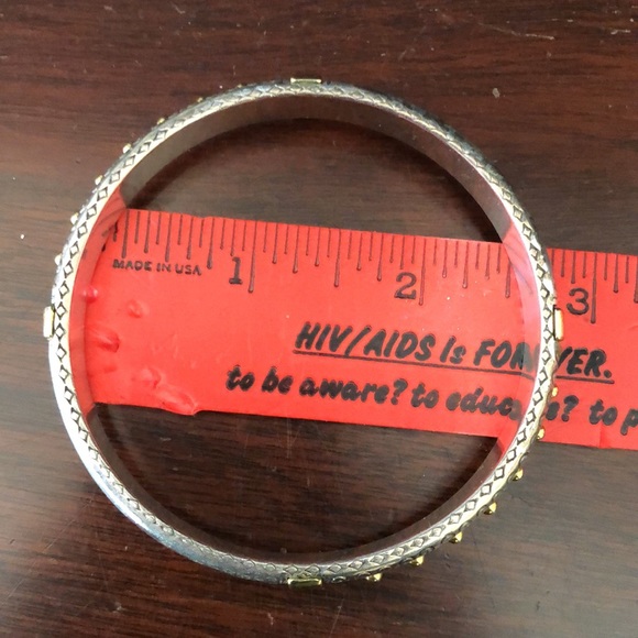 Brighton Two tone studded Bangle Bracelet - Picture 5 of 11